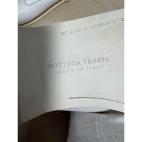 Bottega Veneta Boat Shoes Mens Size 8.5 White Intrecciato Leather Made in Italy main image 12